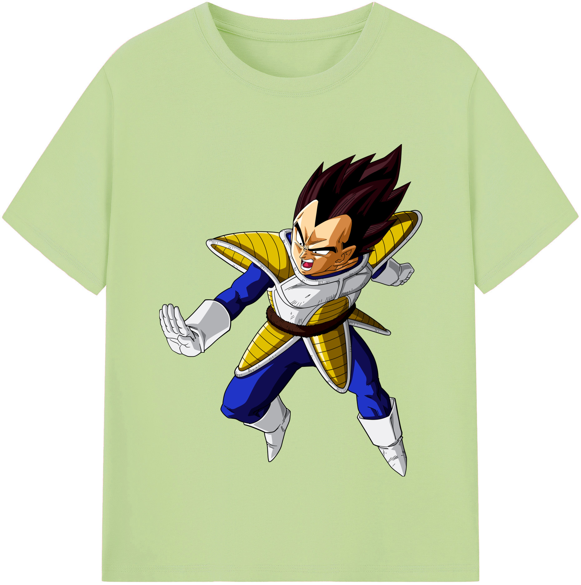 （画像用） ドラゴンボール ベジータ四世（Bejīta Yonsei）DRAGON BALL Vegeta IV 綿100％半袖Tシャツ（フロントプリント）